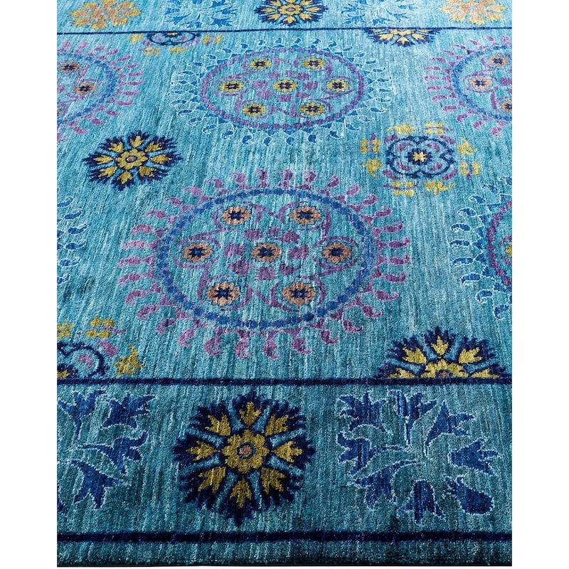 Contemporary Overdyed Wool Hand Knotted Area Rug - 6' 2" x 8' 3"