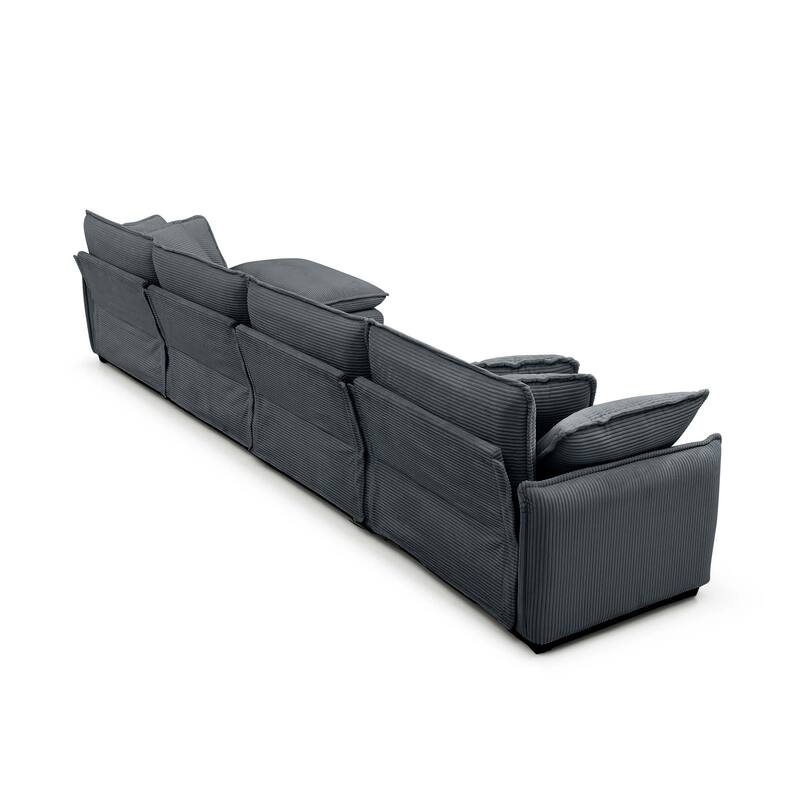 Over Size Flexible Combinations Modular Sofa Set with Ottomans