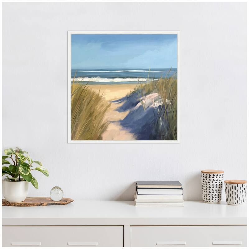 Kate and Laurel By The Sea by Mary Sparrow Framed Canvas Wall Art Print
