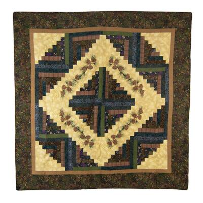 Donna Sharp Cabin Raising Pinecone Cotton Throw