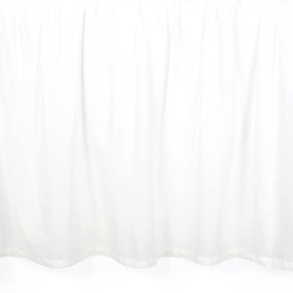 slide 2 of 3, Lambs & Ivy Signature White Cotton Voile Ruffled Crib Skirt