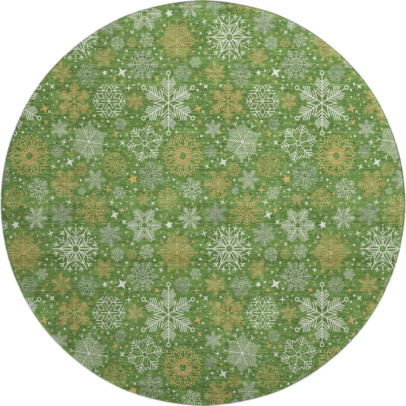 Premium Washable Super Soft Winter Snowflake Mayfield Rug