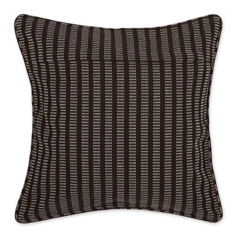 Off-White Dobby Stripes Recycled Cotton Pillow Cover 18x18 (Set of 2)