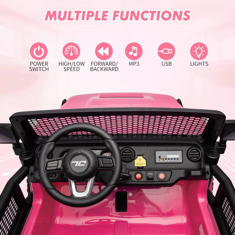 24V 2-Seater Switchable Electric Ride on Car Toy Truck for Kids Best Gift