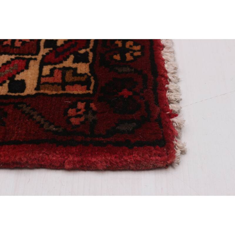 ECARPETGALLERY Hand-knotted Andelz Red Wool Rug - 3'8 x 10'3
