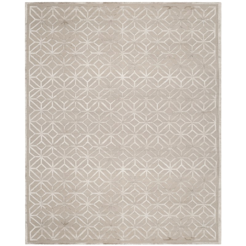 SAFAVIEH Couture Hand-knotted Tibetan Raoufa Modern Wool Rug - 8' x 10' - Grey