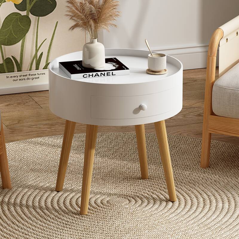 Modern Coffee Table with Drawer Side Table for Living Room