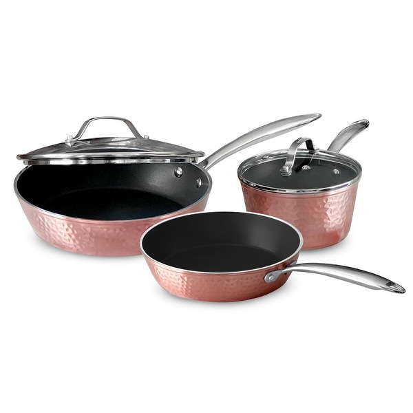 OrGREENiC 5 Piece Set Hammered Rose Color. Opens flyout.