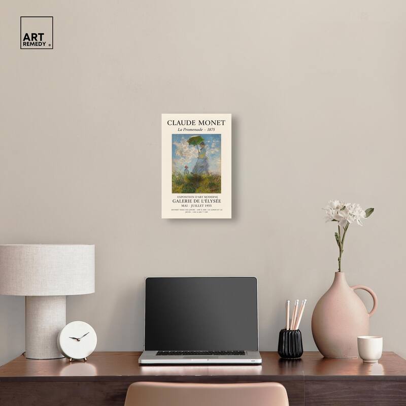 Woman with a Parasol Canvas by Art Remedy, Gallery Wrapped