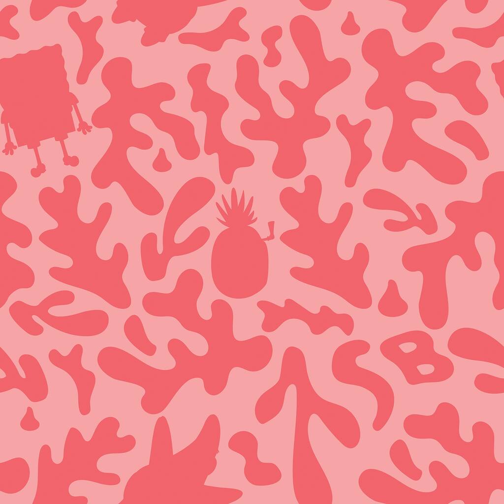 RoomMates SpongeBob SquarePants Underwater Coral Peel and Stick Wallpaper - N/A