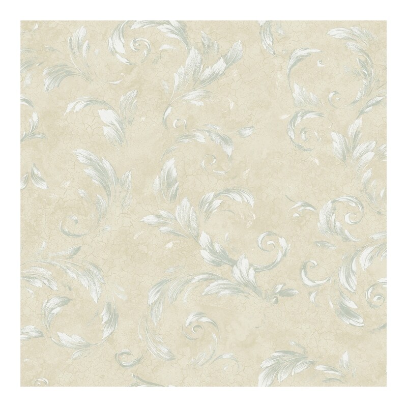 Shop Edith Blue Acanthus Brushstroke Wallpaper 396in X 20 5in