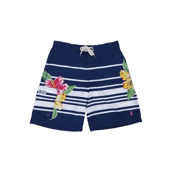 polo floral swim trunks