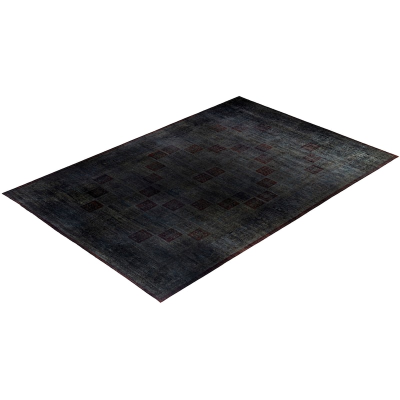 Overdyed One-of-a-Kind Hand-Knotted Area Rug - Gray - 12' 3" x 17' 6"