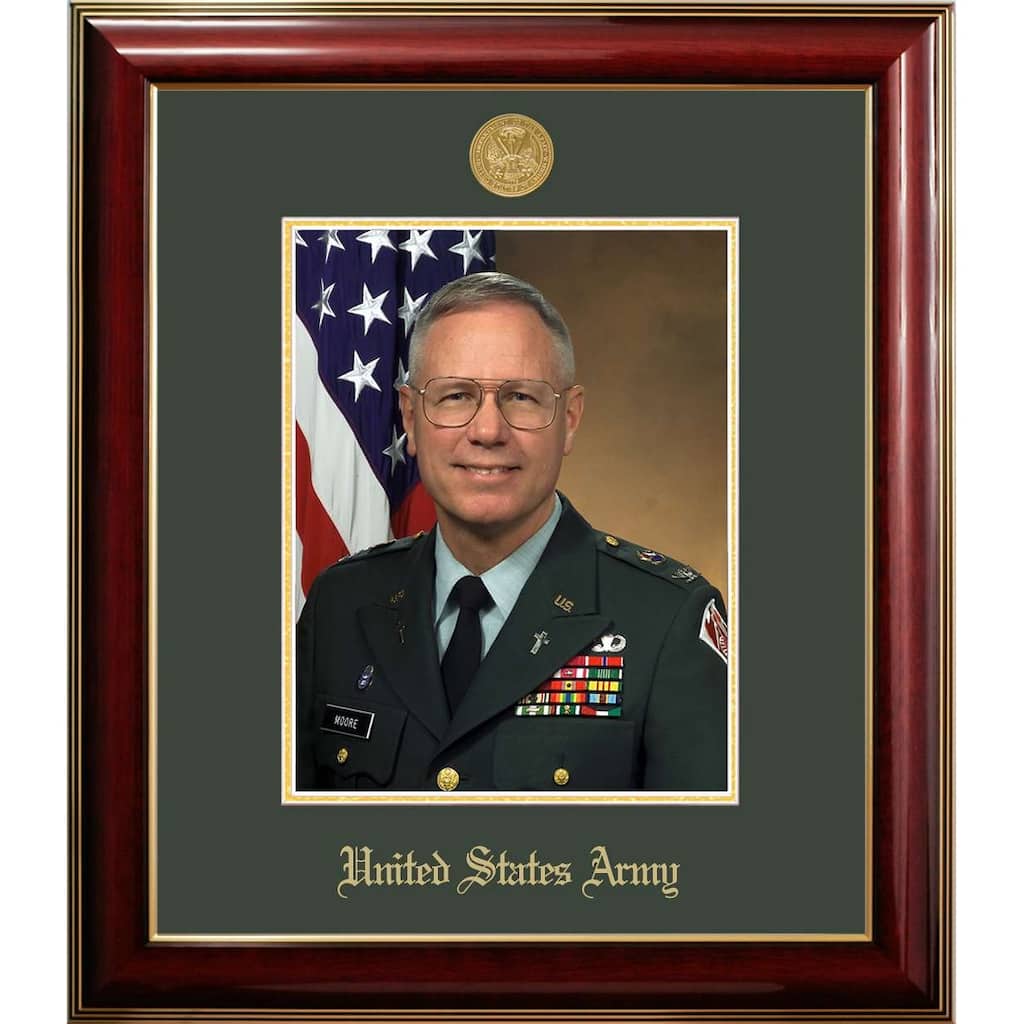 Patriot Frames Army 8x10 Portrait Classic Frame with Gold Medallion