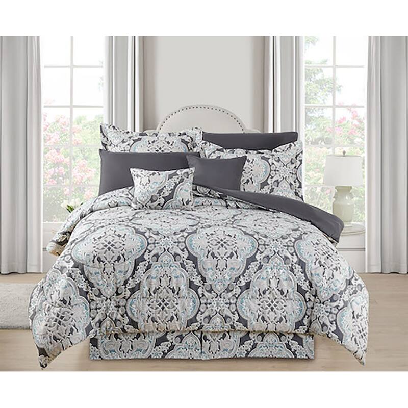 Kathy Ireland 10 Piece Bed in a Bag Set - Nora - Queen