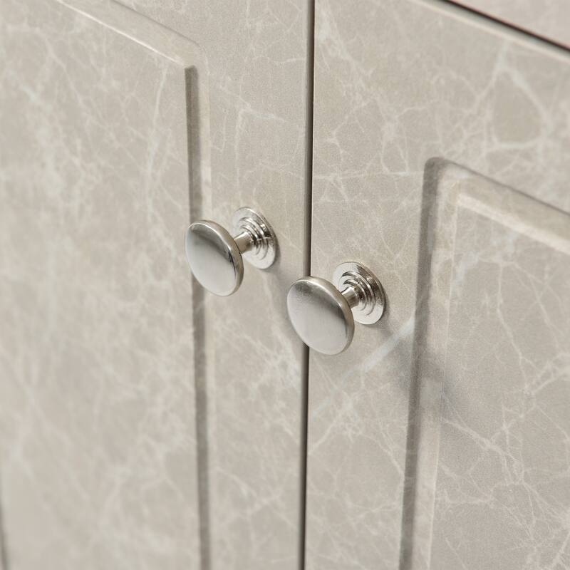Grey Triangle Bathroom Storage Cabinet with Adjustable Shelves