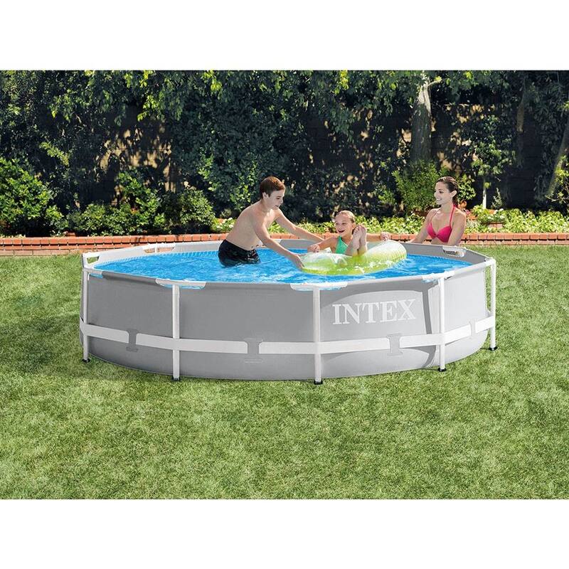 Intex 10 Foot x 30 Inches Pool w/ 10-Foot Round Above Ground Pool Cover - 45.98