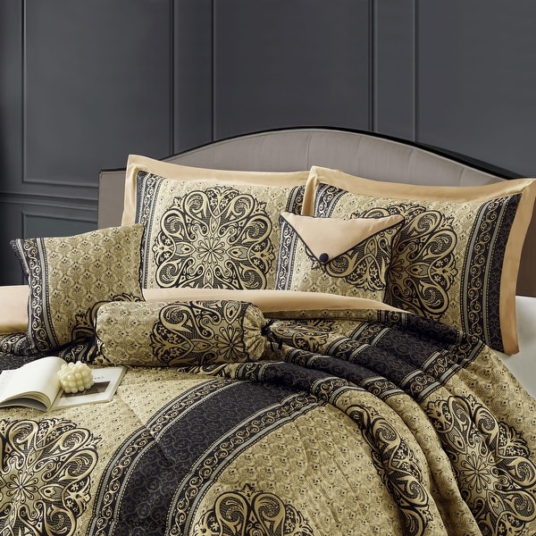 Nanshing Prince 7 Piece Elegant Medallion Comforter Set - On Sale