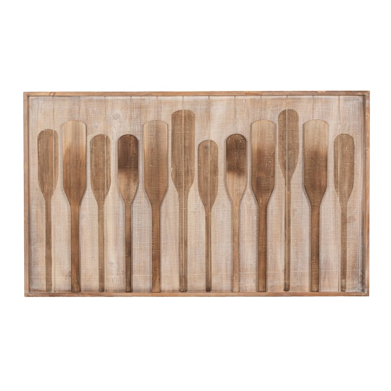 Wood Framed Wall Decor with Raised Paddles - 47.25" x 28"
