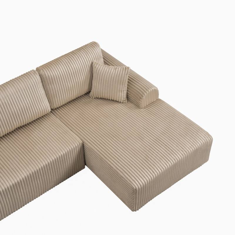 109" Cloud Sectional Sofa with Chaise, No Assembly Required