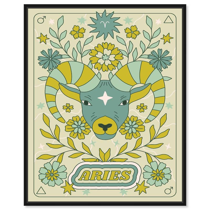 Aries Stars Card Canvas by Art Remedy - 30" x 36" - Black