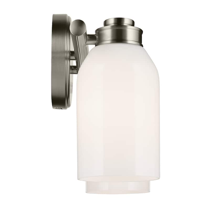 Kichler Lighting Shae 15" 2-Light Vanity Light with White Opal Glass in Brushed Nickel