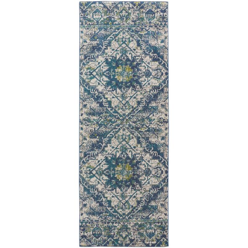Hurst Vintage Medallion Oriental Transitional Area Rug
