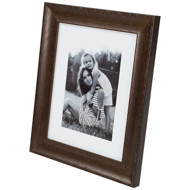 Wooden Picture Frames for 8" x 10" Photo - Dark Brown - Set of 2