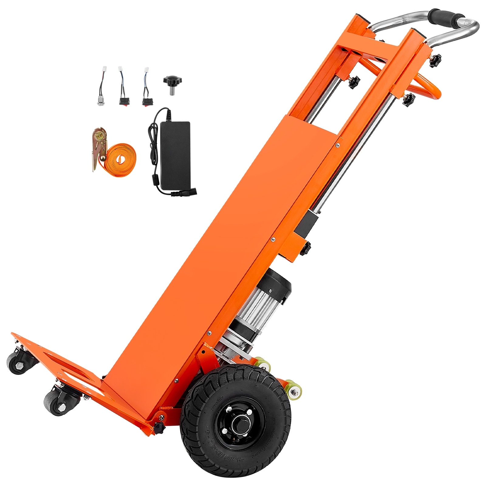 UIMOSO Electric Stair Climbing Dolly, 880lbs Electric Stair Climbing Hand Trucks with 157.5in Rope & Extendable Handle