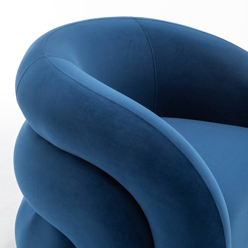 SEYNAR Modern Glam Velvet 360 Degree Swivel Accent Armchair with Tufted Back Set of 2