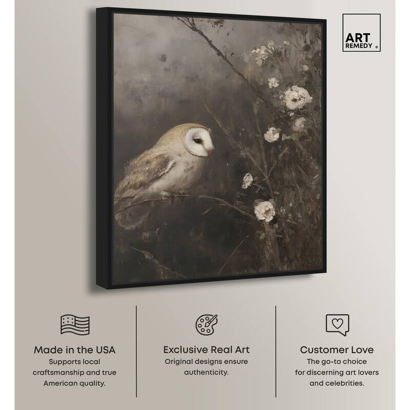 Owl in the Shadows I Canvas by Art Remedy