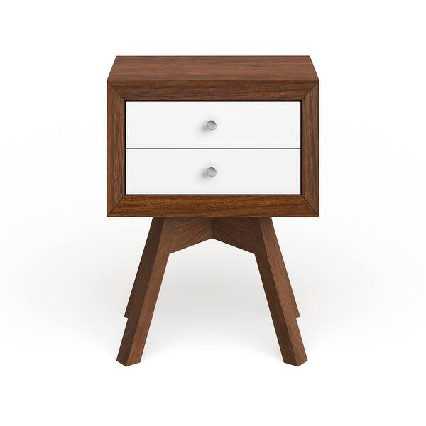 Shop Carson Carrington Solna Modern Walnut And White Two Tone Nightstand Overstock 20543584