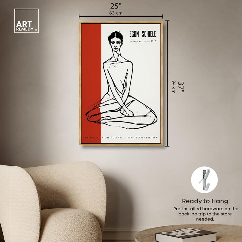 Schiele's Red and White Canvas by Art Remedy