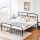 preview thumbnail 17 of 34, Industrial Metal Platform Bed Frame with Headboard Twin/Full/Queen/King Size Bed