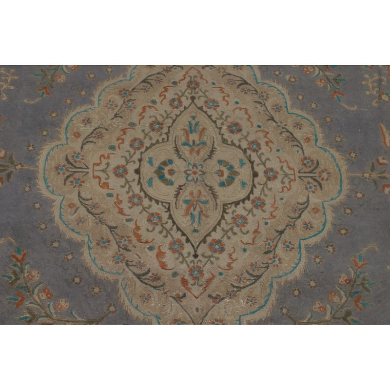 Tabriz Persian Vintage Area Rug Handmade Wool Carpet - 9'6" x 13'0"