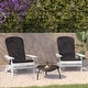 preview thumbnail 41 of 44, Indoor/Outdoor Folding Adirondack Chairs with Cushions - Set of 2 - 30.25"W x 34"D x 37"H White/Gray