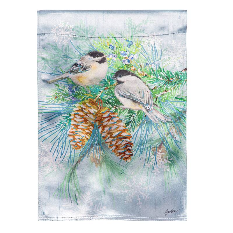 12.5 in. x 18 in. Winter Frost Lustre Garden Flag