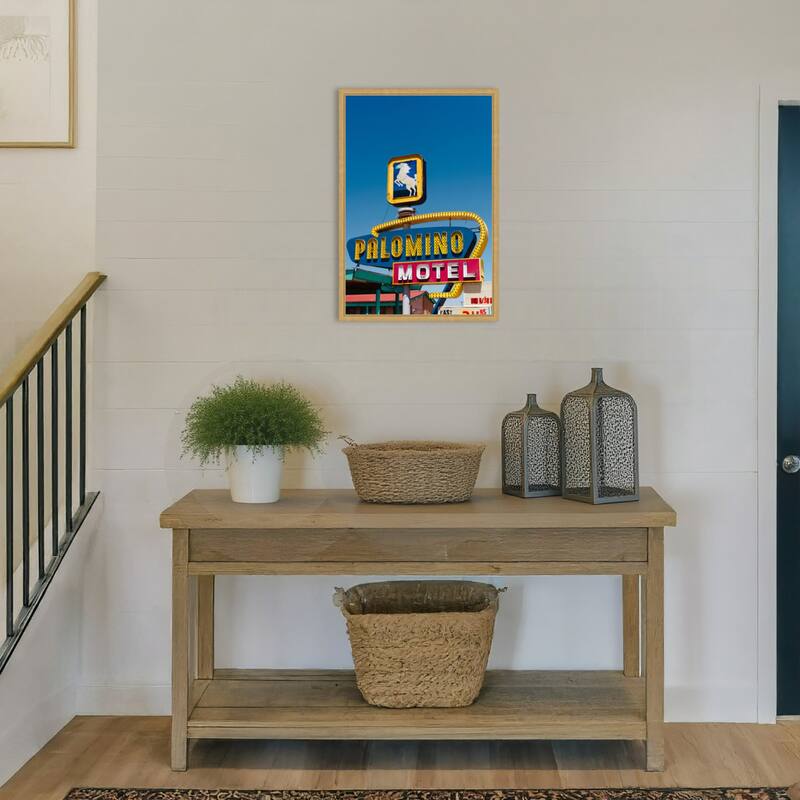 Palomino Motel II by Bethany Young Framed Canvas Wall Art Print - Sylvie Bright Gold