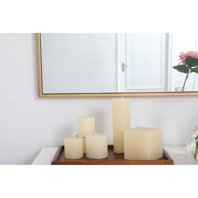 Elegant Lighting Eternity 36" x 36" Rectangular Beveled Metal Framed