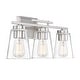 preview thumbnail 8 of 12, Savoy House Calhoun 3-Light Bathroom Vanity Light with Clear Glass (24" W x 9" H)