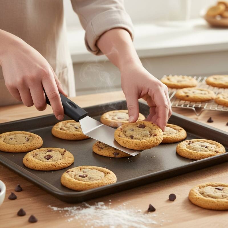 Chef Craft 8.5-Inch Select Stainless Steel Mini Solid Cookie Spatula