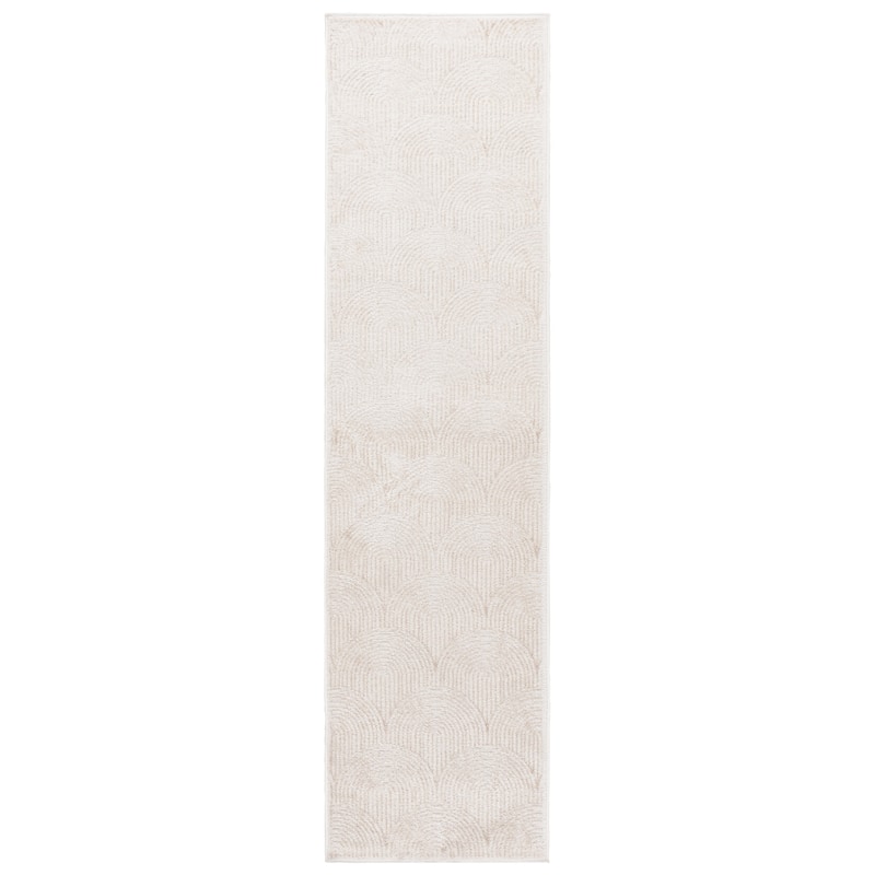 SAFAVIEH Maya Wiwi Modern Contemporary Rug - 2' x 8' Runner - Ivory/Beige