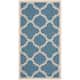 SAFAVIEH Courtyard Maryanne Indoor/ Outdoor Waterproof Patio Backyard Rug - 2' x 3'7" - Blue/Beige