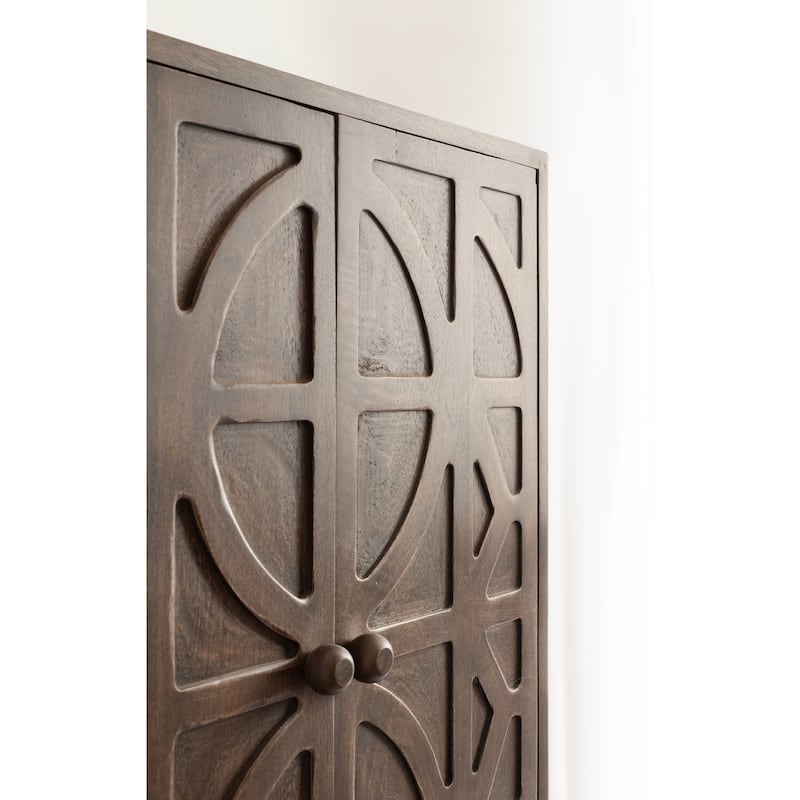 Kate and Laurel Galliene Wood Wall Cabinet