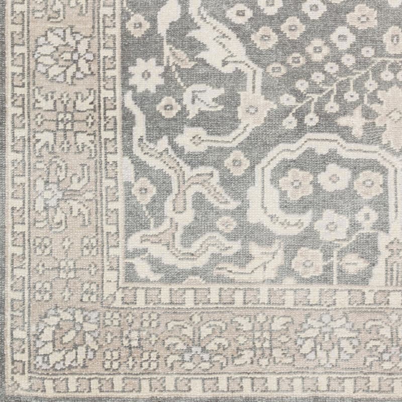 Hand-Knotted Whitford Floral Wool Area Rug