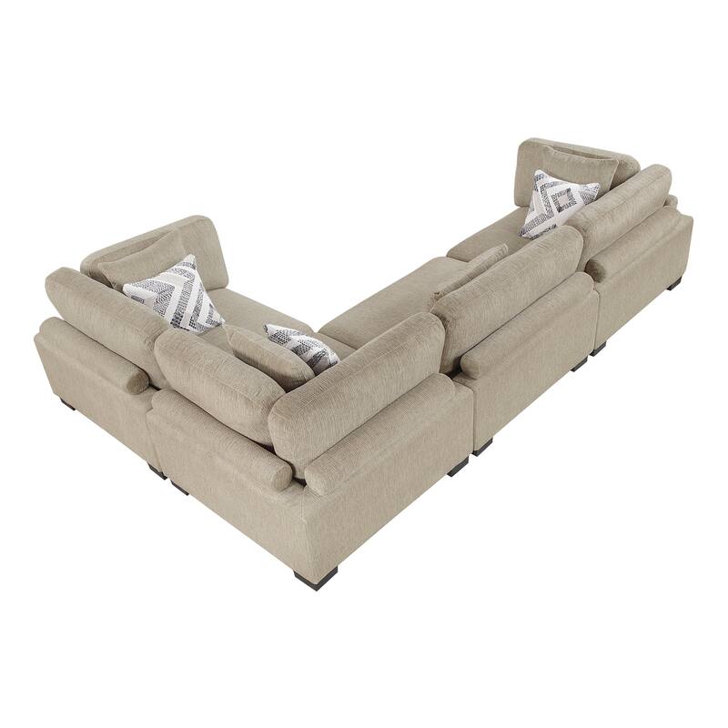 Abbeville Microfiber 4-Piece Modular Sectional