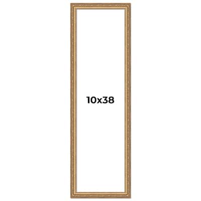 10x38 Frame Red Solid Wood Picture Frame Width 1.75 Inches | Interior Frame Depth 1 13/16 Inches