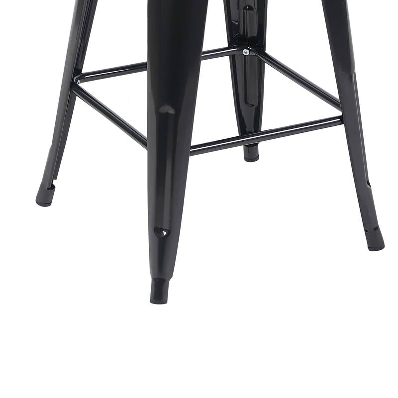AC Pacific 24 Inch Industrial Stackable Metal Counter Stools Set of 4