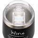 preview thumbnail 3 of 1, Wine is Fine Wine Tumbler Stainless Steel with Plastic Lid 12 Ounces - Black