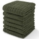 preview thumbnail 96 of 134, Baby Washcloths Muslin Cotton, Large 10"x10" by Comfy Cubs Pack of 6 - Kelp